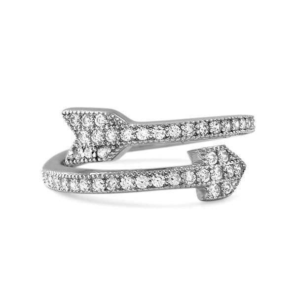 CZ Arrow Ring .925 Sterling Silver Celeb Inspired