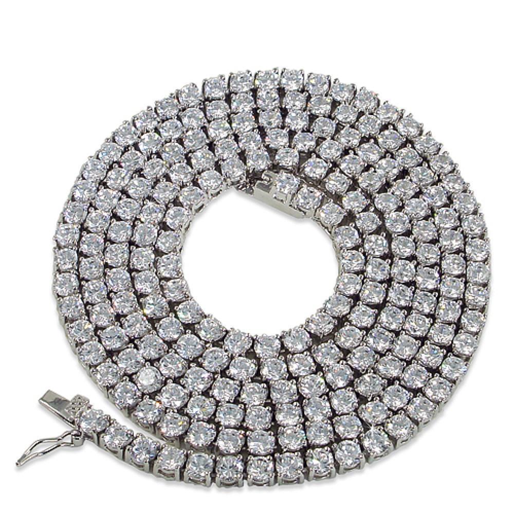 Stay Shining Best Quality Stainless Steel 1 Row 4MM CZ Tennis Chain
