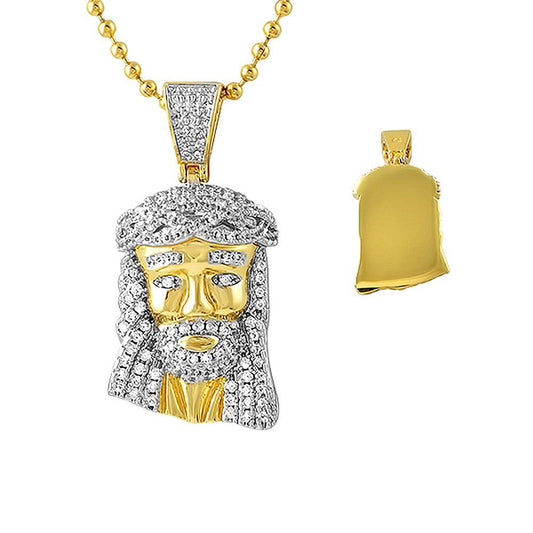 Bling Bling Gold Micro Jesus Solid Back