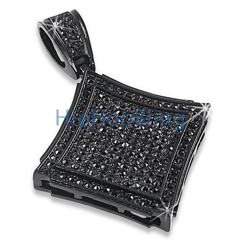 Kite Super Iced Out Black on Black Pendant