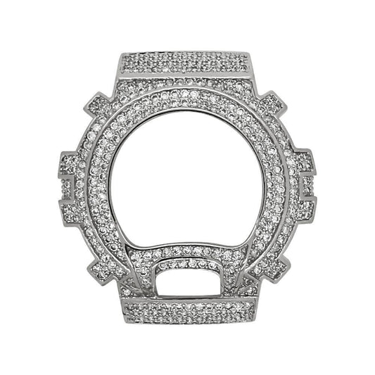 Silver CZ Bling Bling Case Bezel for G Shock DW6900
