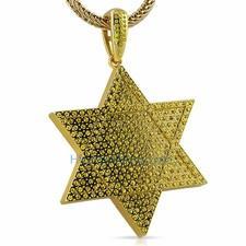 6 Point Star Lemonade Bling Bling Pendant