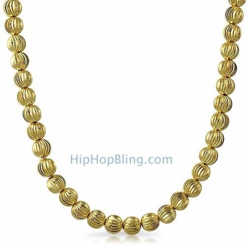 8MM Moon Cut Gold Chain Necklace