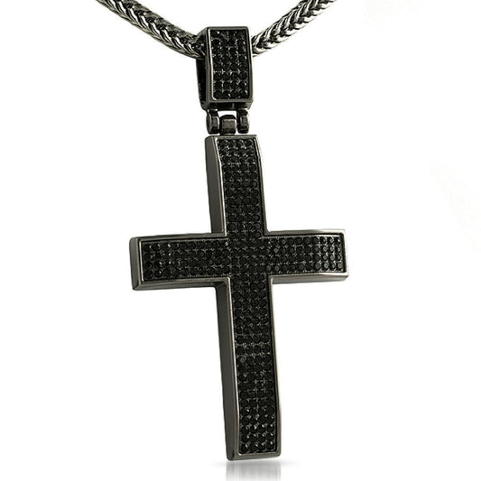 Clean 4 Row Black Cross