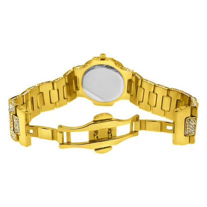 Custom Bling Bling Gold Blizzard Watch