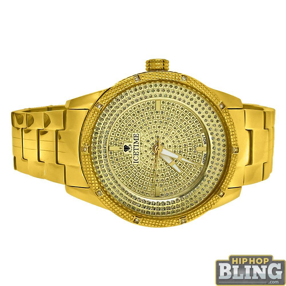 Galaxy Diamond IceTime .10 Carat Watch Gold