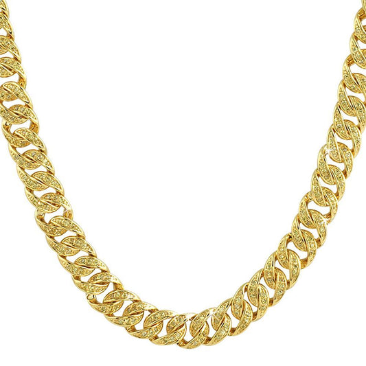 CZ Lemonade Gold Bling Bling Cuban Chain