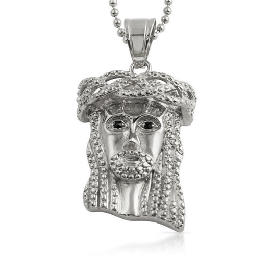 3D Crown of Thorns Mini Jesus Pendant Stainless Steel