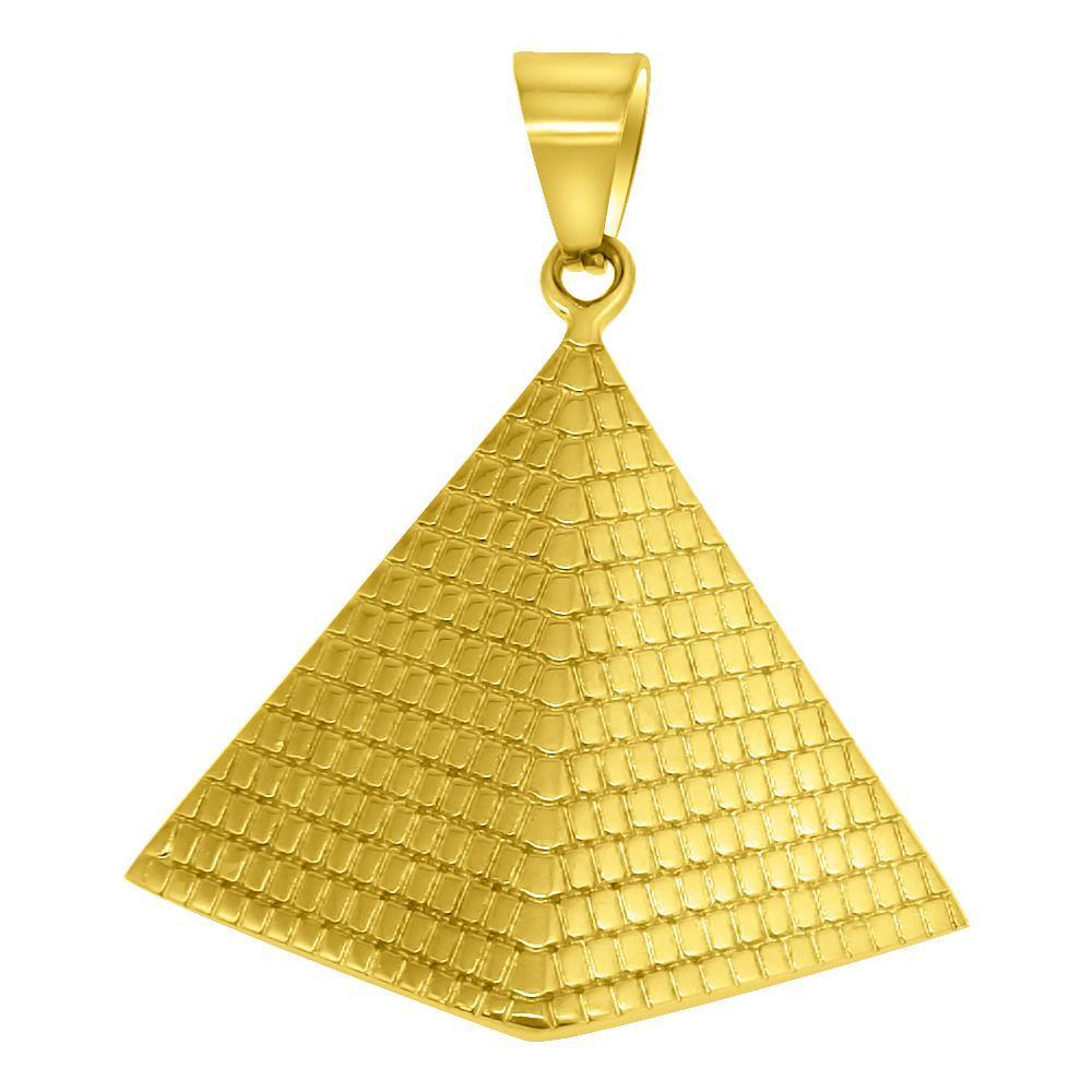 Gold Egyptian Pyramid Stainless Steel Pendant