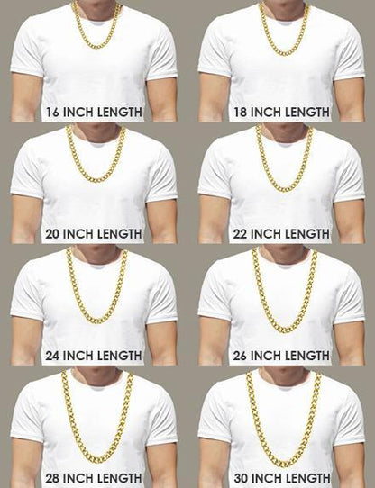 .925 Silver 10MM Rope CZ Gold Bling Bling Chain