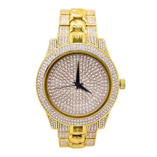 Cuban Link Band Bling Bling Hip Hop Watch