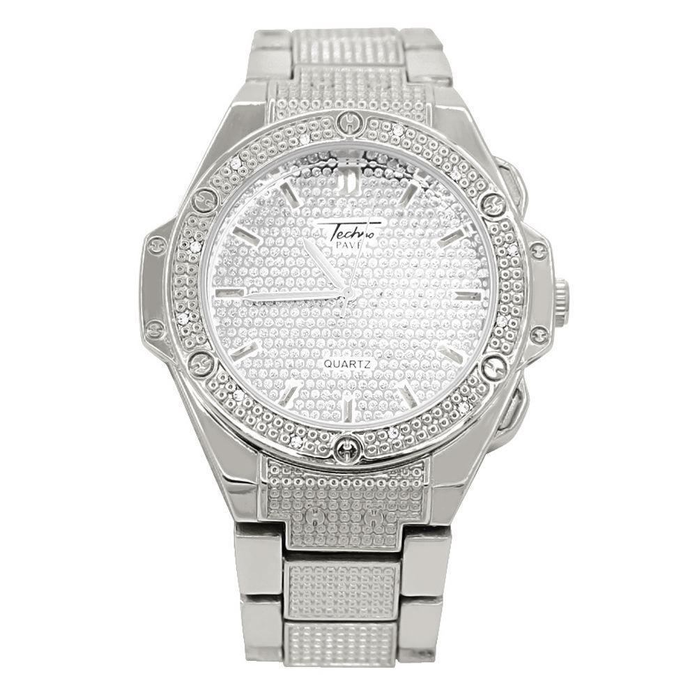 Futuristic Bling Bling Hip Hop Watch