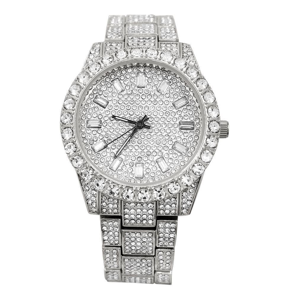 Big Rocks Oyster Iced Out Bling Hip Hop Watch