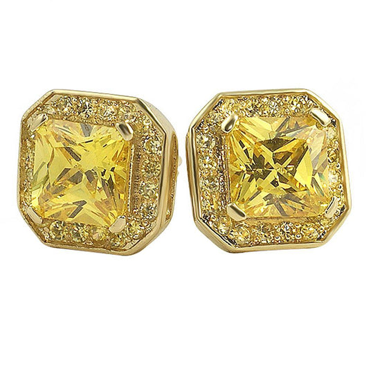 Iced Princess Lemonade CZ Bling Bling Earrings