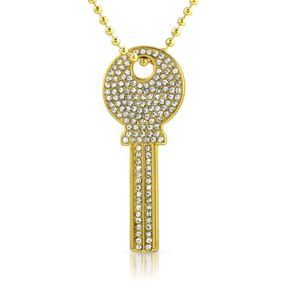 House Key Pendant Gold #3