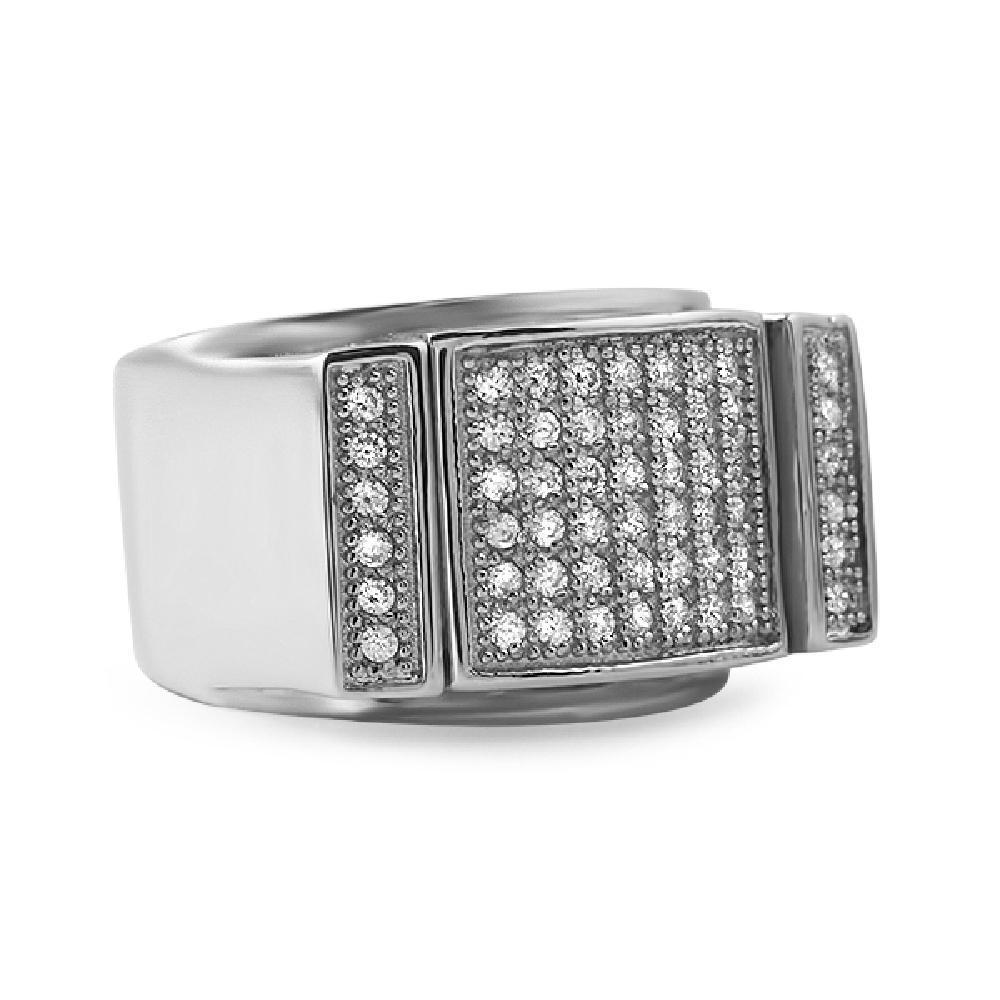 Bling Bling Ring CZ Micro Pave Iced Out Ring Steel