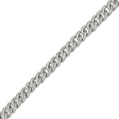 6MM Miami Cuban Rhodium CZ Iced Chain