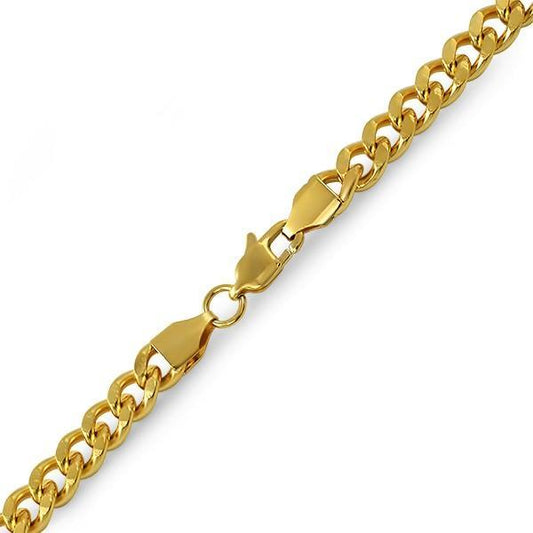 Cuban IP Gold Stainless Steel Bracelet 6MM