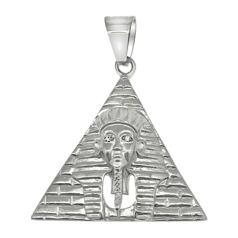 Pharaoh Egyptian Pyramid Stainless Steel Pendant