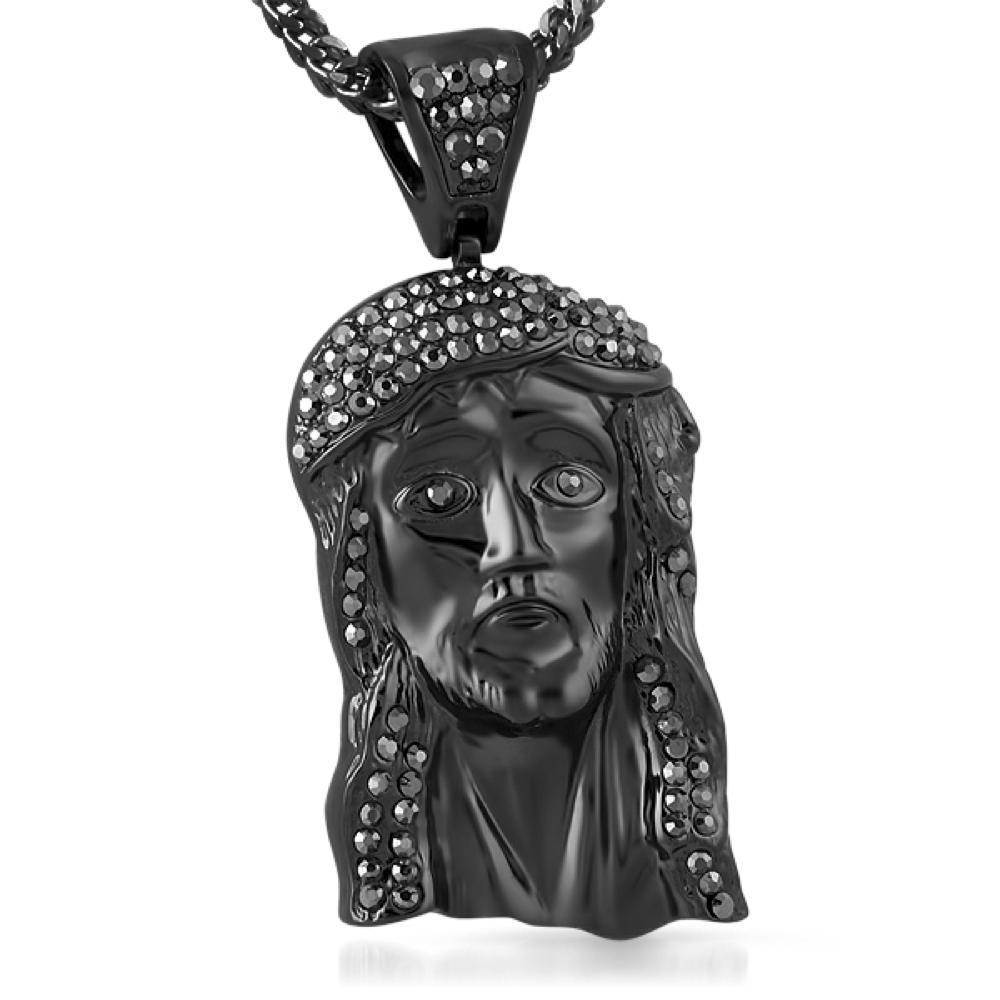 Black Jesus Pendant Detailed Piece