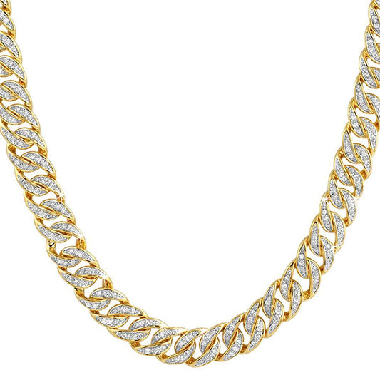 CZ Gold Cuban Bling Bling Chain 10MM