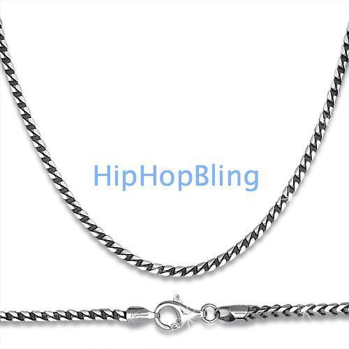 Franco .925 Sterling Silver Rhodium Chain 4.5mm 36 Inches