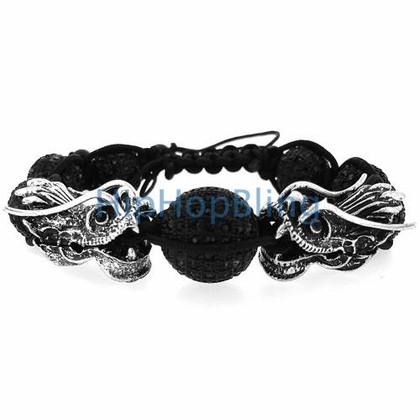 Black Dragon Bling Bling Disco Ball Bracelet 14mm