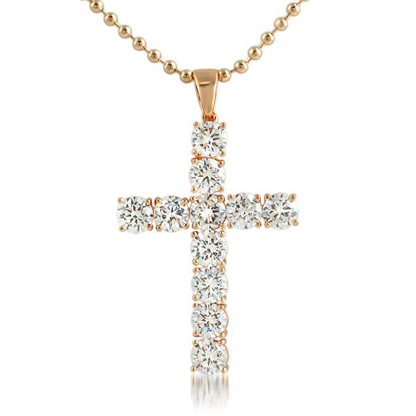 Bling Bling CZ Cross Rose Gold