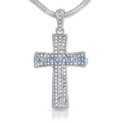 Bling Cross Small Bling Pendant & Chain