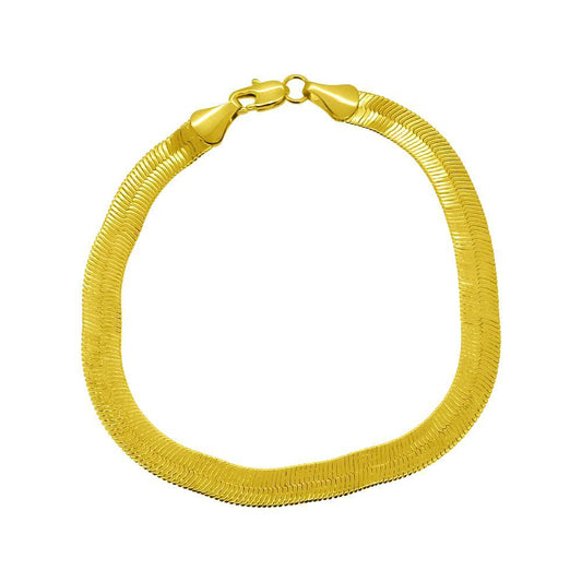 Herringbone Bracelet Gold Plated 6MM