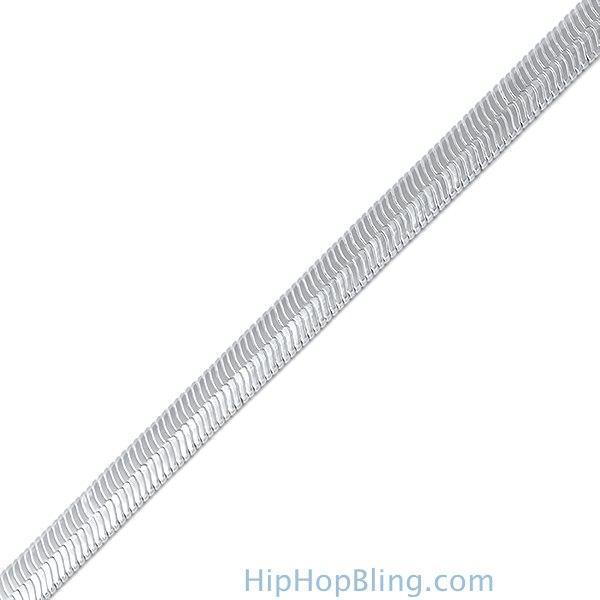 Herringbone 6mm Silver Plated Bracelet