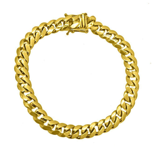 10K Yellow Gold Miami Cuban Bracelet 8MM