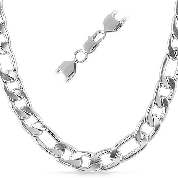 Figaro Stainless Steel Chain Necklace  12MM