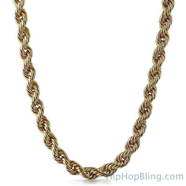 10MM Thick Gold Plated Rope Chain