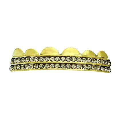 Gold Grillz Double Row Bling Top
