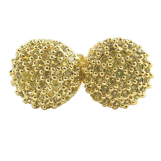 Cylinder Lemonade CZ Bling Bling Earrings