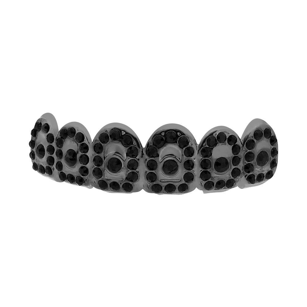 Black Bling Bling Grillz Top Teeth