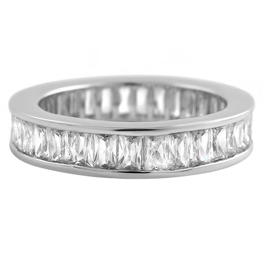 Baguette Eternity CZ Channel Set Bling Bling Ring