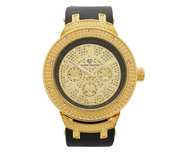 Gold Master Super Techno Diamond Watch