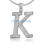 K Initial Bling Bling Pendant