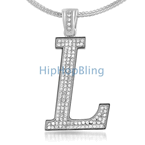 L Initial Bling Bling Pendant