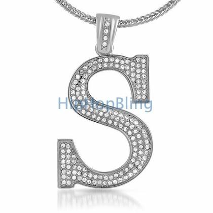 S Initial Bling Bling Pendant